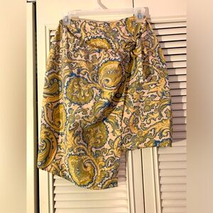 LIMITED AMERICA vintage skirt 100% silk Sz Medium Wrap Around